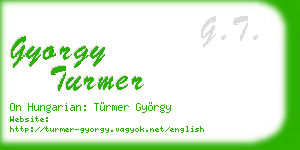 gyorgy turmer business card